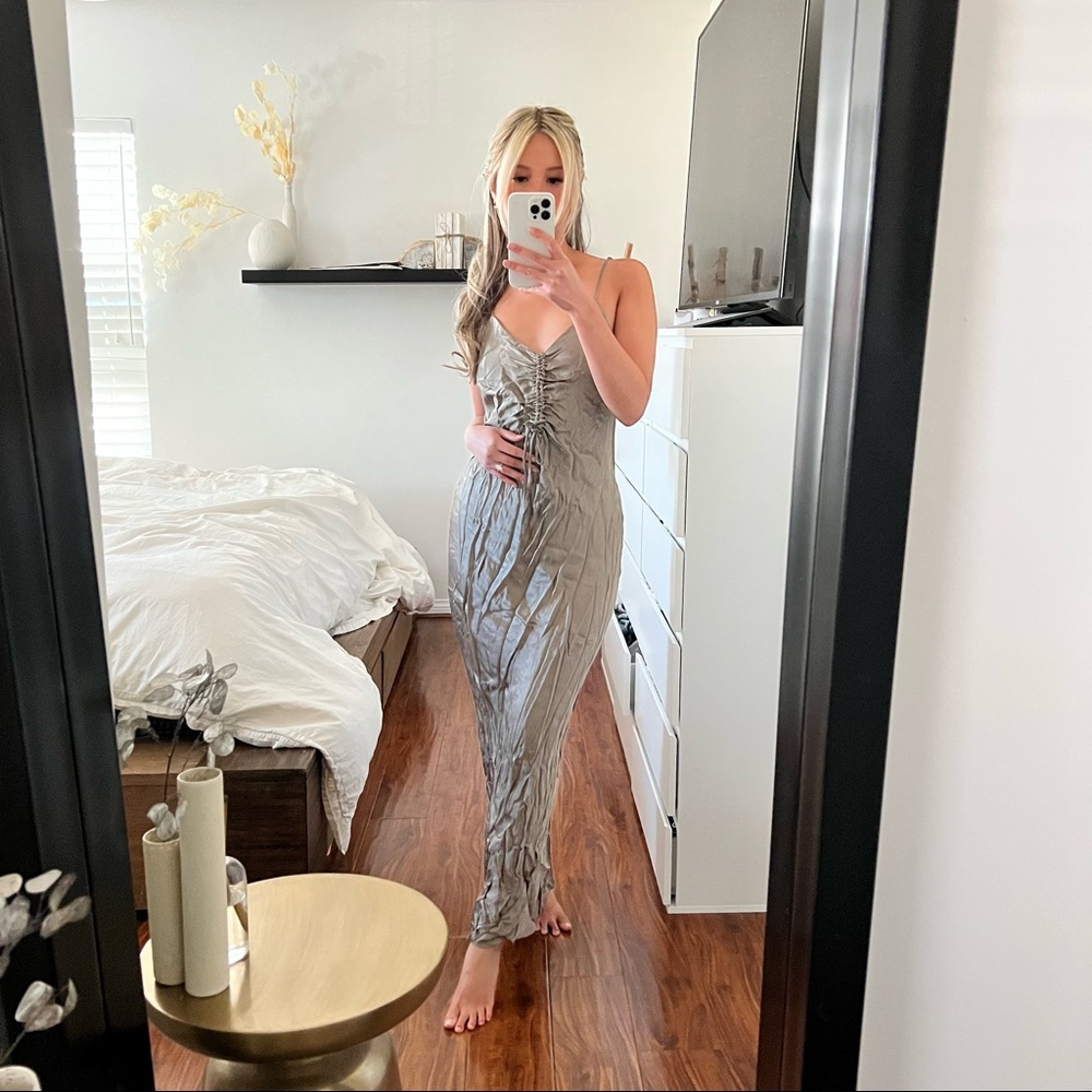 NWT Zara cinched maxi dress. Size US XS.